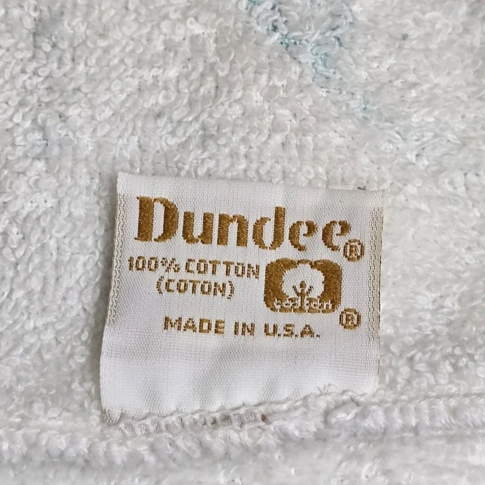 Vintage Dundee USA Tropical Fish Terrycloth Towel Set 2-Piece 1980s-90s